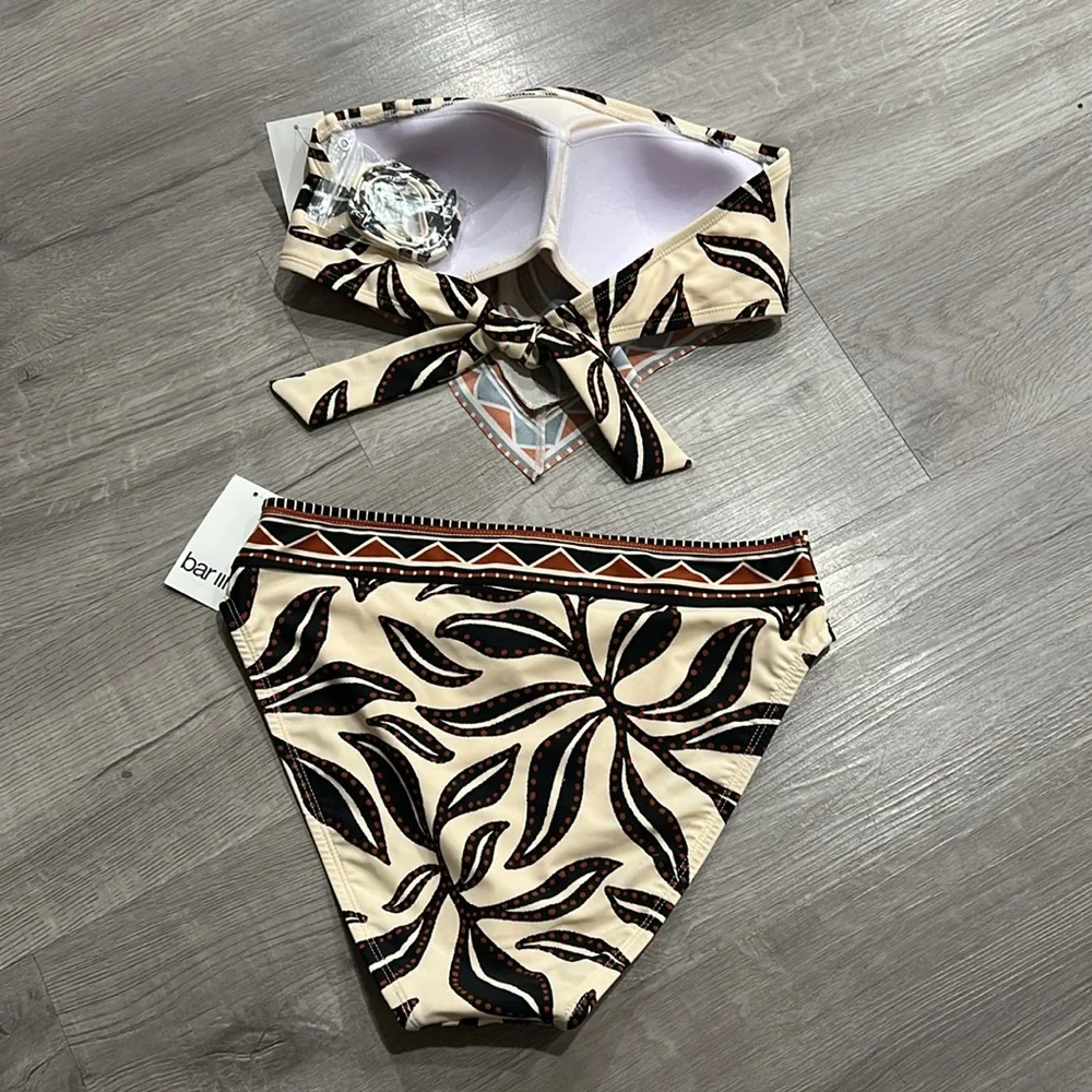 BAR III Women's Resort Daze Scarf Bandeau Bikini Set